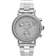 Waterbury Standard Coin Edge Chronograph 40mm Leather Strap Watch TW2W20900 