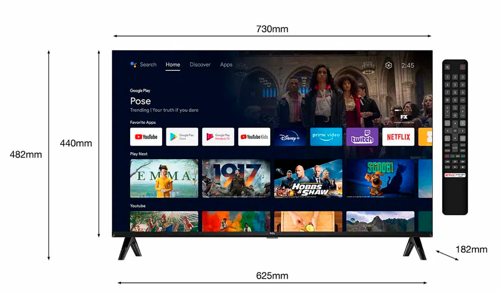 Телевизор TCL 32S5400A / 32" / LED / HD ready photo 2