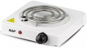 Плита настольная электрическая Raf R8010B, 1 конфорок, 1000 Вт, Белый 