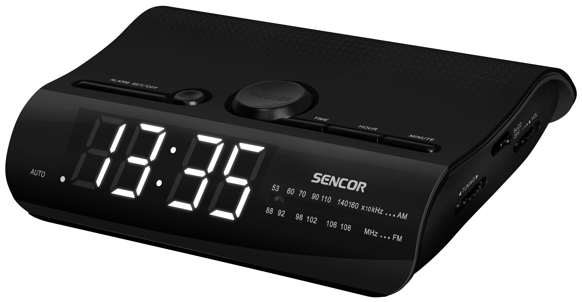 Radio cu ceas Sencor SRC 140 B Analog / Negru / Mono photo 1