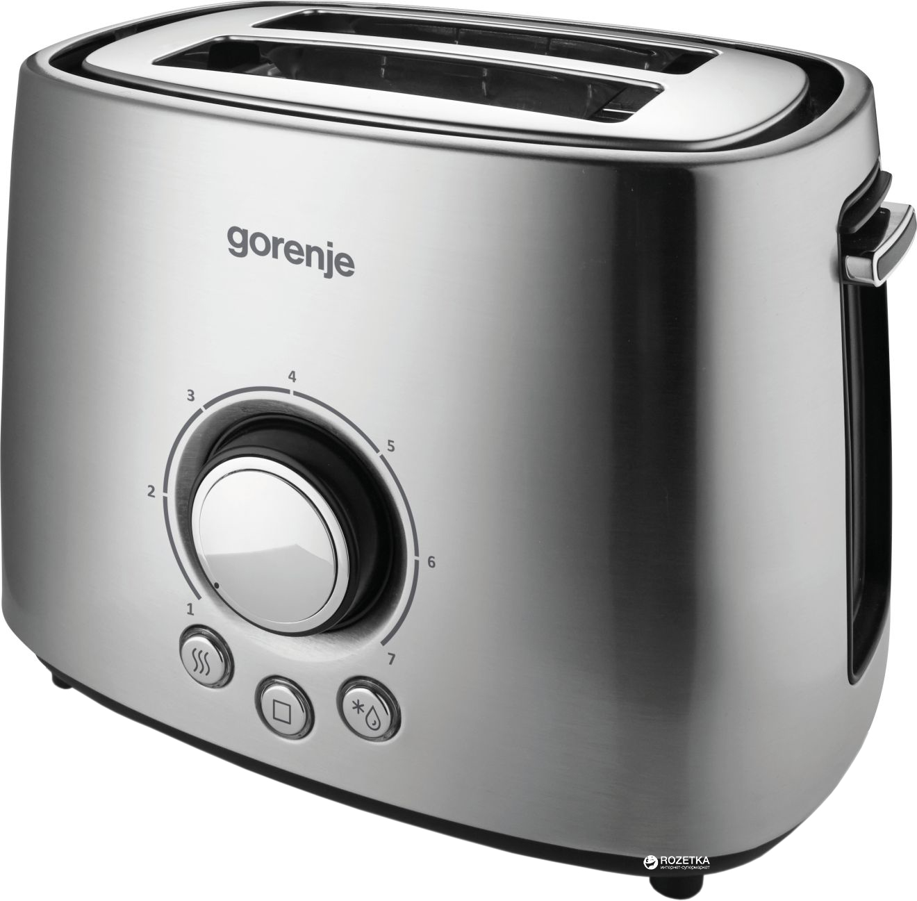 Тостер Gorenje T1000E, 2 тоста, 1000 Вт, Нержав.сталь photo 1 Тостер Gorenje T1000E, 2 тоста, 1000 Вт, Нержав.сталь photo 1