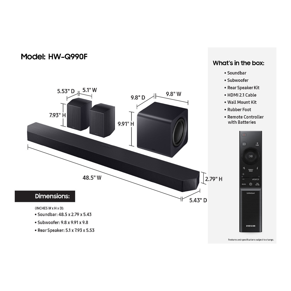 Саундбар Samsung HW-Q990F photo 4