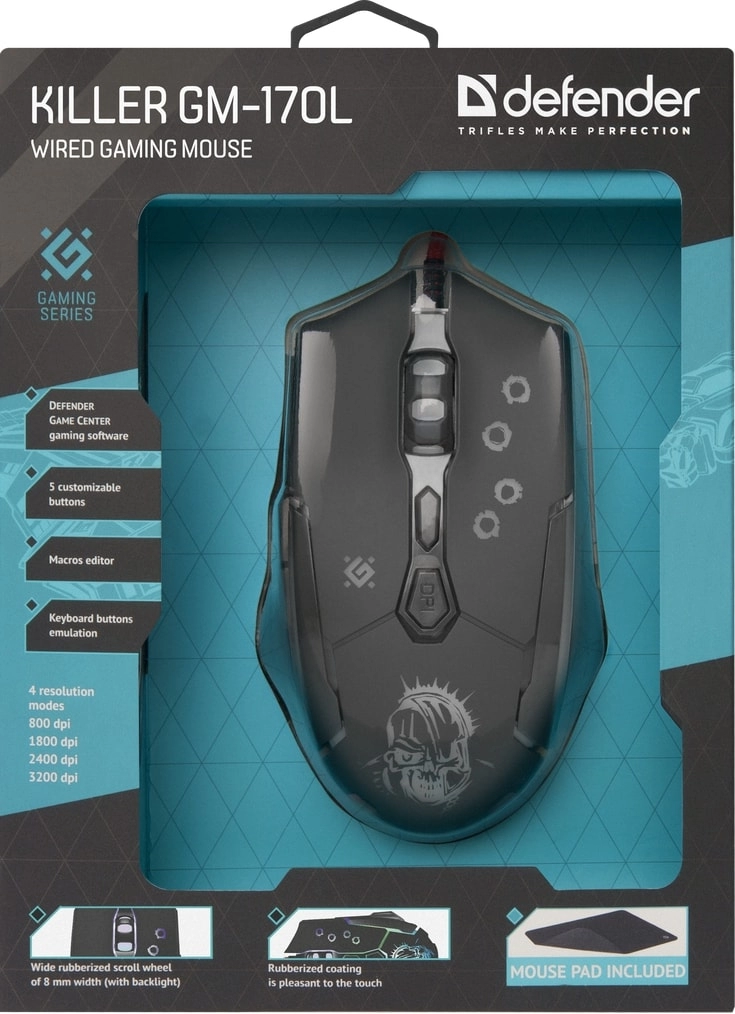 Mouse cu fir Defender GM170L Negru / Optic / Negru photo 4