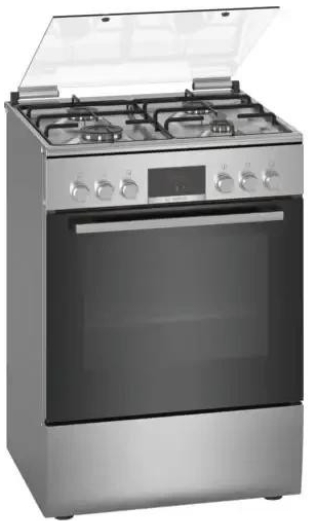 Газовая плита Bosch HXN390D50L / 4 конфорок / 60 см / Нержавеющая сталь photo 1