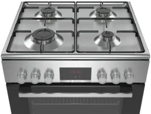 Газовая плита Bosch HXN390D50L / 4 конфорок / 60 см / Нержавеющая сталь photo 4