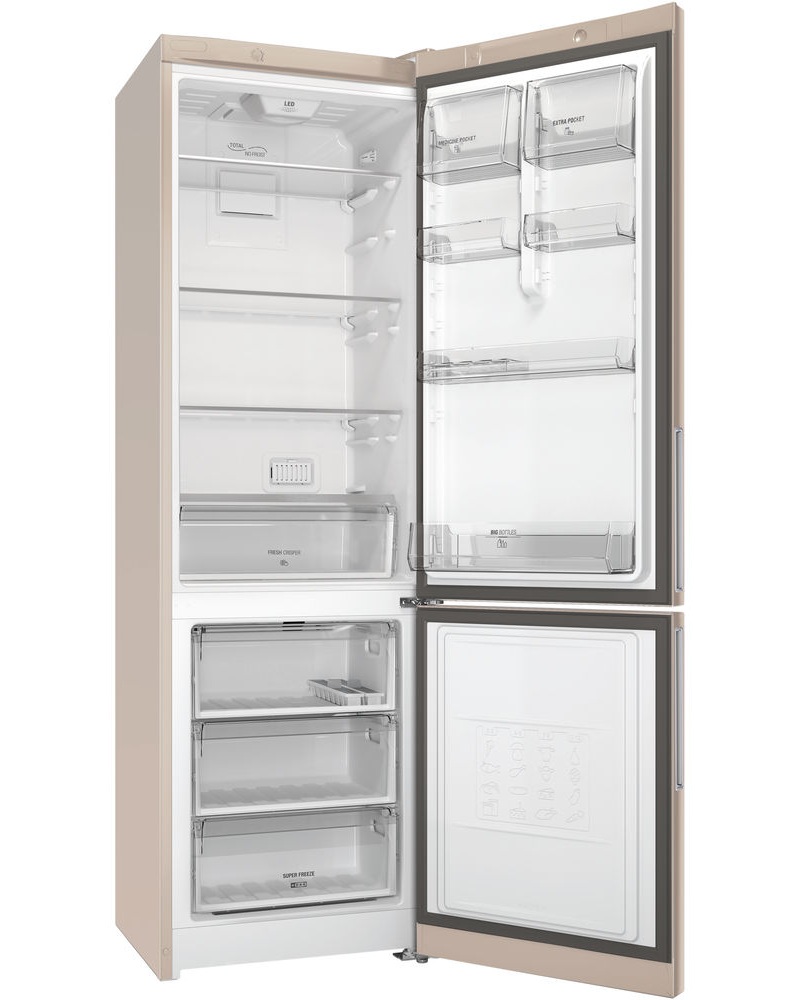 Frigider cu doua usi Hotpoint - Ariston HF 4200 M / 324 l / 200 cm / A / Bej photo 3