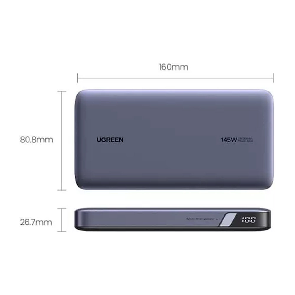 Внешний аккумулятор Ugreen Flight Approved PD3.1  25000mAh, 145W, Grey (90597A) photo 2