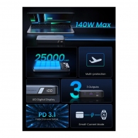 Внешний аккумулятор Ugreen Flight Approved PD3.1  25000mAh, 145W, Grey (90597A) thumbnav 3