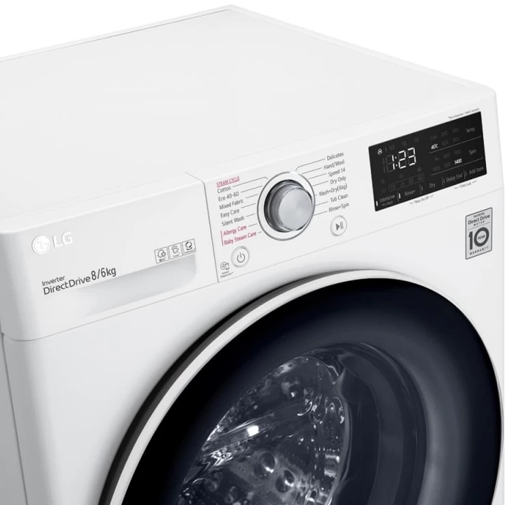 Cтирально-сушильная машина LG F4DV328S0U 8 кг /1400 об/мин /B /Белый photo 4