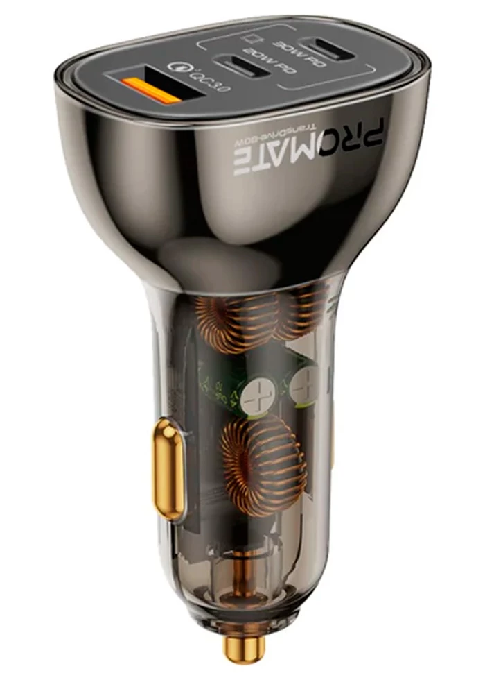 Зарядное устройство авто. для телефона Promate TRANSDRIVE-80W photo 1