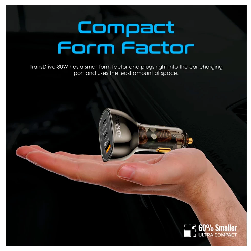 Зарядное устройство авто. для телефона Promate TRANSDRIVE-80W photo 7