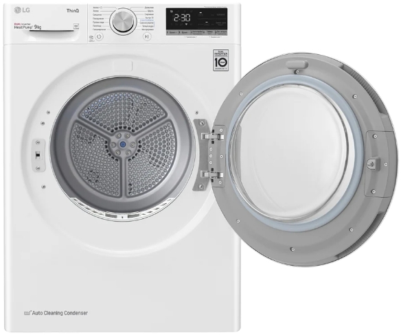 Masina de uscat rufe LG DC90V5V0W / 9 kg / A++ / Alb photo 3