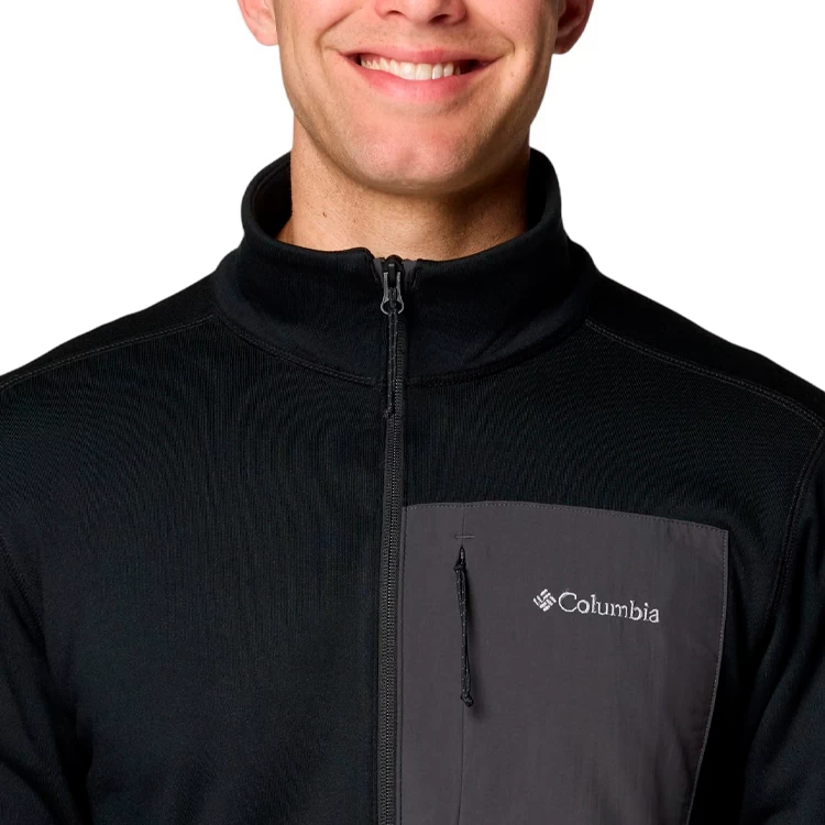 Hanorac pt bărbați Columbia Columbia Hike Full Zip II S Negru photo 5