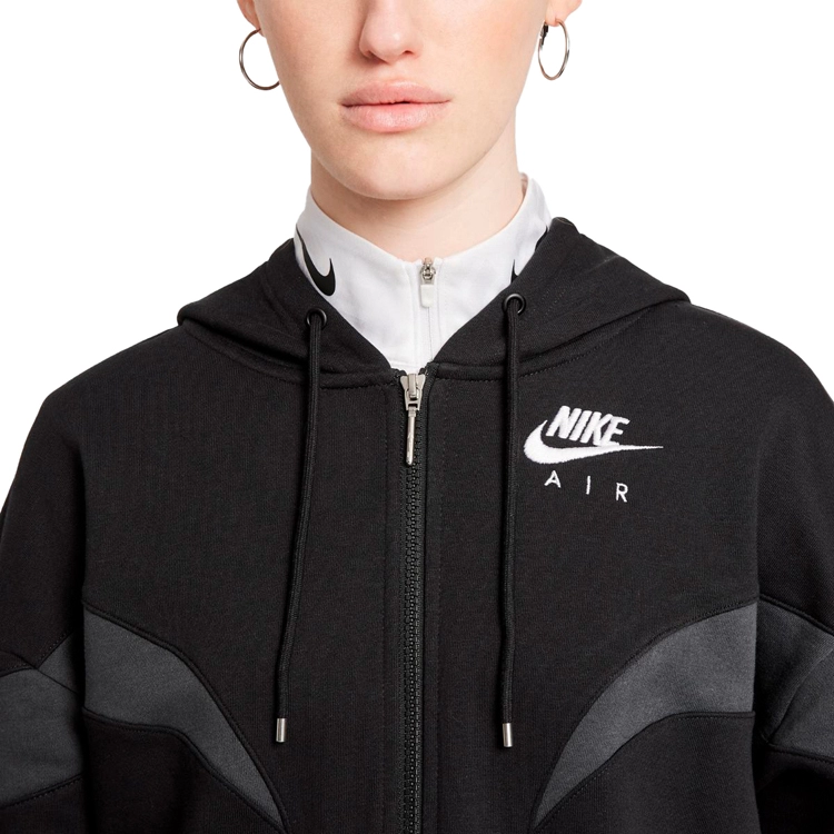 Hanorac Nike W NSW AIR FLC GX FZ HOODIE L Negru Femei photo 4