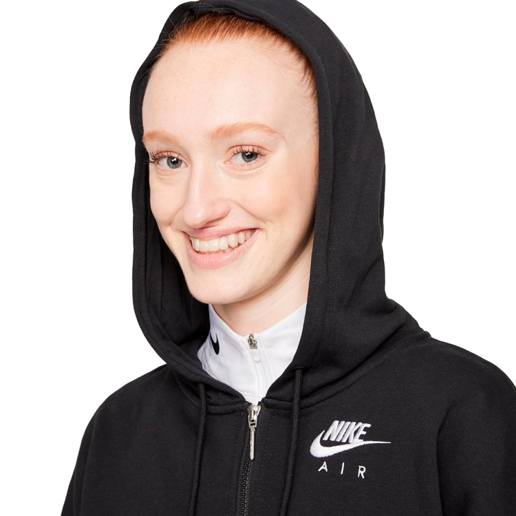 Hanorac Nike W NSW AIR FLC GX FZ HOODIE L Negru Femei photo 5