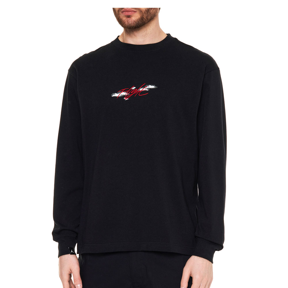 Hanorac pt bărbați Nike M J FLT ESS STMT 85 LS CREW L Negru photo 1