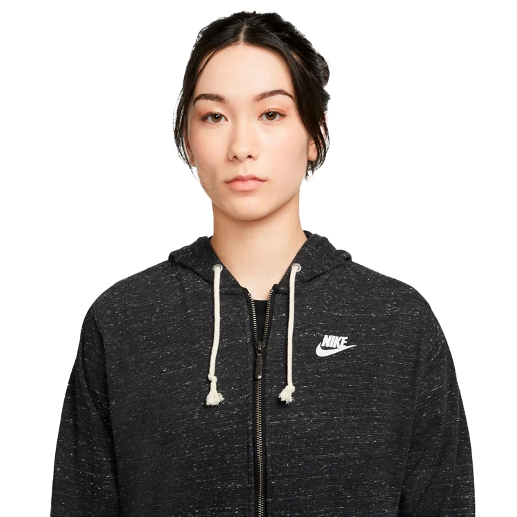 Hanorac Nike W NSW GYM VNTG EASY FZ HOODIE L Negru Femei photo 4