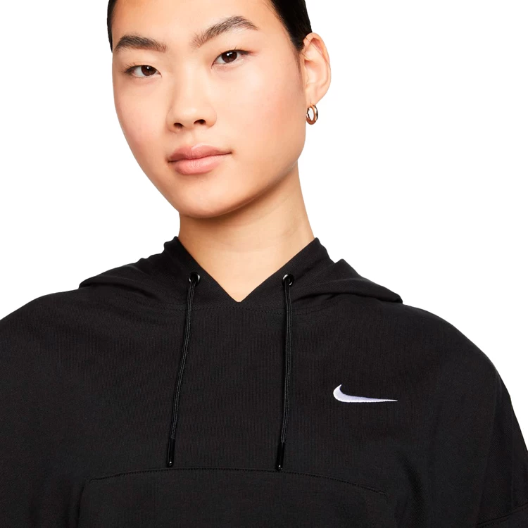 Толстовка Nike W NSW JRSY OS PO HOODIE L Черный Женский photo 5