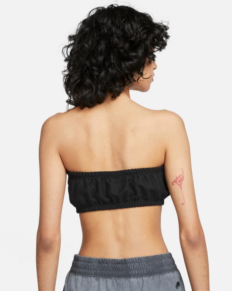 Bra sportive Nike W NSW AIR PIQUE TOP BANDEAU S Negru Femei photo 4