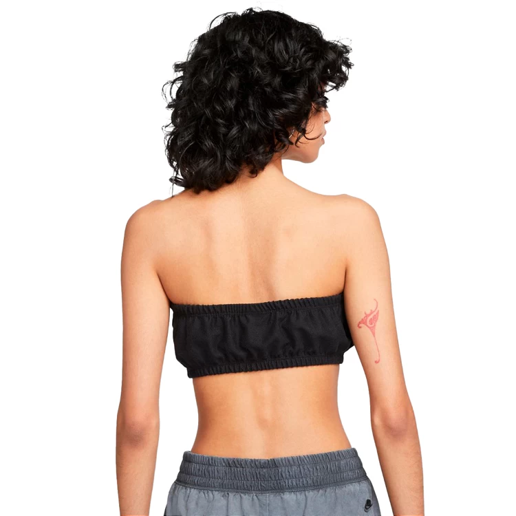 Bra sportive Nike W NSW AIR PIQUE TOP BANDEAU S Negru Femei photo 5