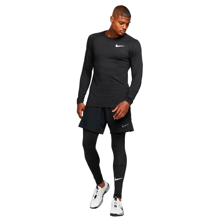 Hanorac pt bărbați Nike M NP TOP WARM LS CREW M Negru photo 4