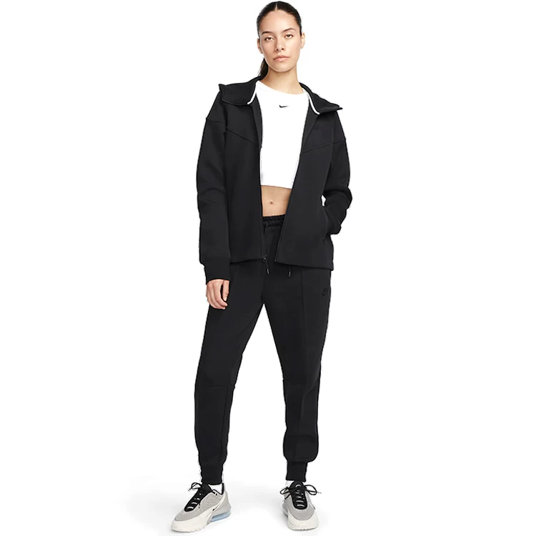 Толстовка Nike W NSW TCH FLC WR FZ HDY L Черный Женский photo 4