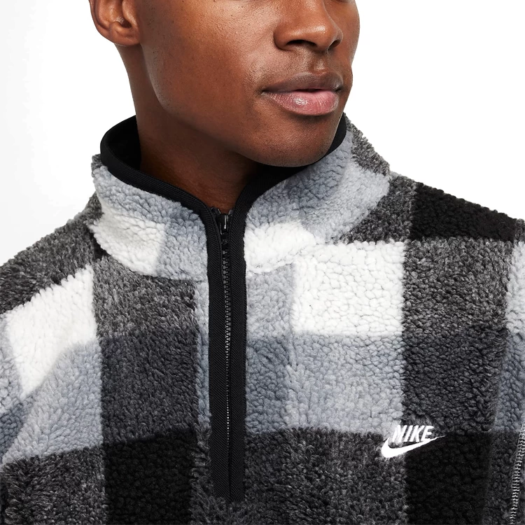 Hanorac pt bărbați Nike M NK CLUB SSNL WNTRZD AOP HZ M Gri-alb photo 5