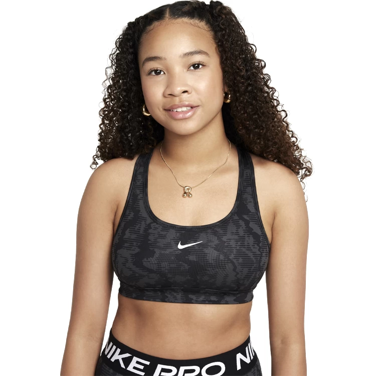 Bra sportive Nike G NK SWSH REV AOP BRA / Femei / S / Negru-gri photo 4