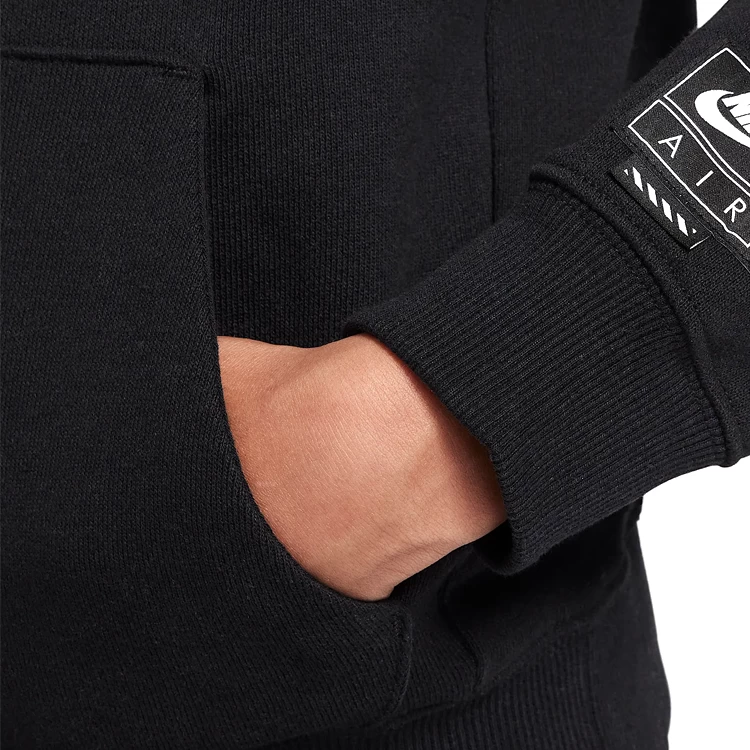 Jacheta Nike K AIR FLC PO HOODIE S Negru Barbati photo 4
