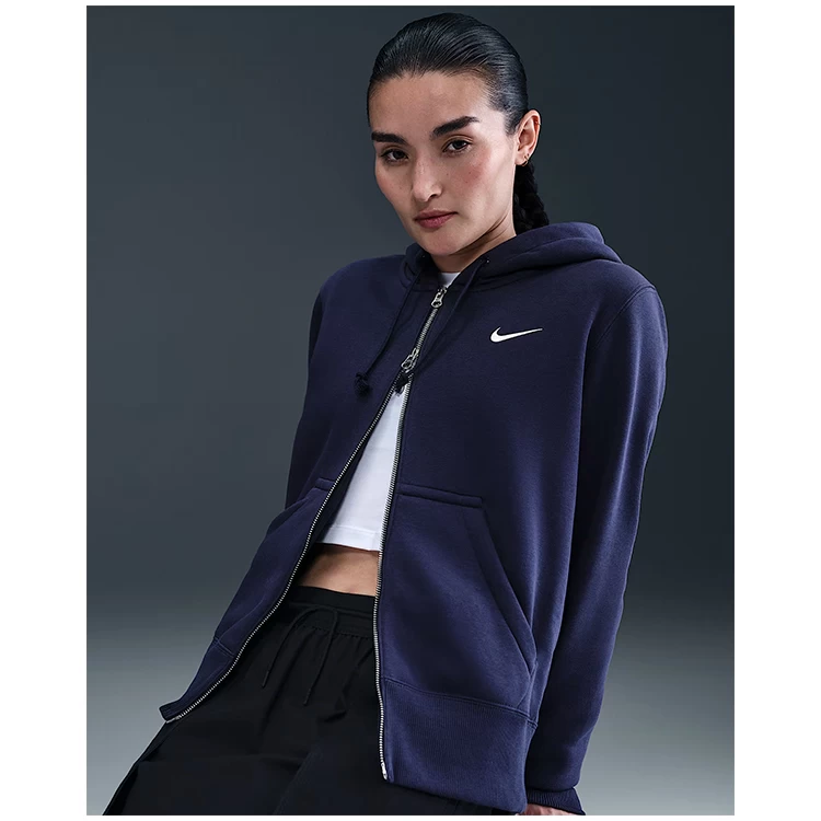 Толстовка Nike W NSW PHNX FLC STD FZ HDY XL Синий Женский photo 4