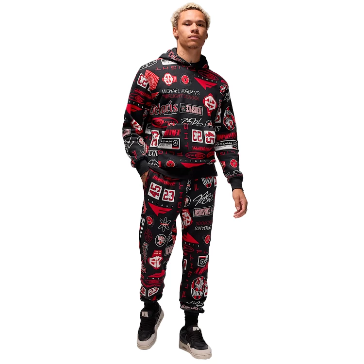 Брюки Nike M J ESS AOP FLC PANT XS Черный Мужской photo 5