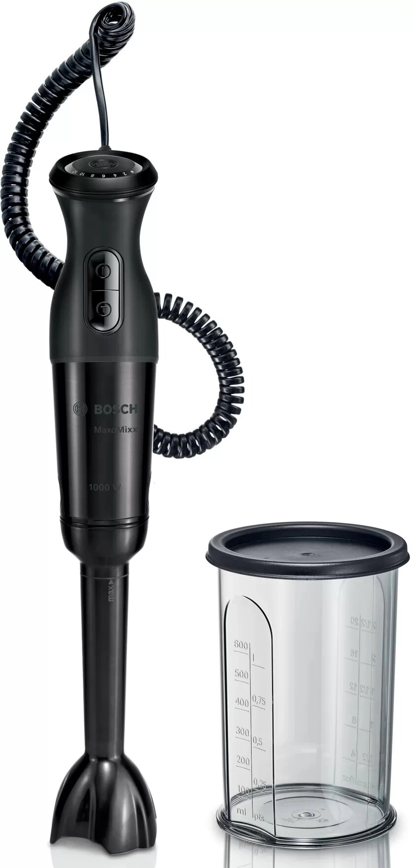 Блендер Погружной Bosch MS84CB6110 Черный / 12 скоростей / 1000 мл photo 1
