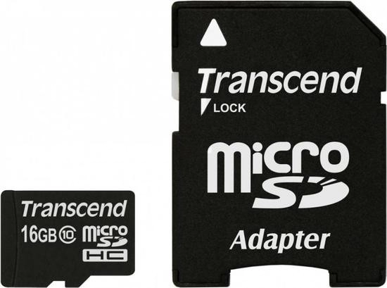 Card de memorie MicroSD+SD adapter Transcend TS16GUSDHC10 Class 10  16Gb photo 2