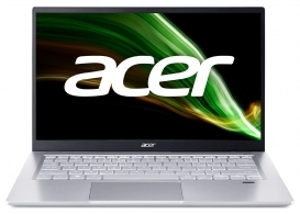 ACER Swift 3 Pure Silver (NX.ABLEU.00F), 14.0" IPS FHD (Intel Core i5-1135G7 4xCore, 2.4-4.2GHz, 16GB(1x16) LPDDR4 RAM, 512GB PCIe NVMe SSD, Intel UHD Graphics, WiFi-AX/BT 5.0, FPR, Backlit KB, 3cell, HD Webcam, RUS, No OS, 1.20kg, 15.9 mm) 