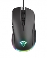Trust Gaming GXT 922 Ybar RGB LED lighting Mouse, 200 - 72000 dpi, 6 button, RGB lighting, 2,1 m USB, Black 