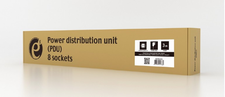 Gembird EG-PDU-014, Power distribution unit (PDU), 8 Schuko sockets, 1U, 16A, 3 m cable photo 4