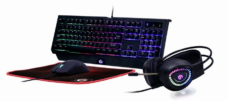 Gembird Gaming Kit GGS-UMGL4-01-RU, 4-in-1 Backlight Gaming kit "Phantom", RU layout photo 1