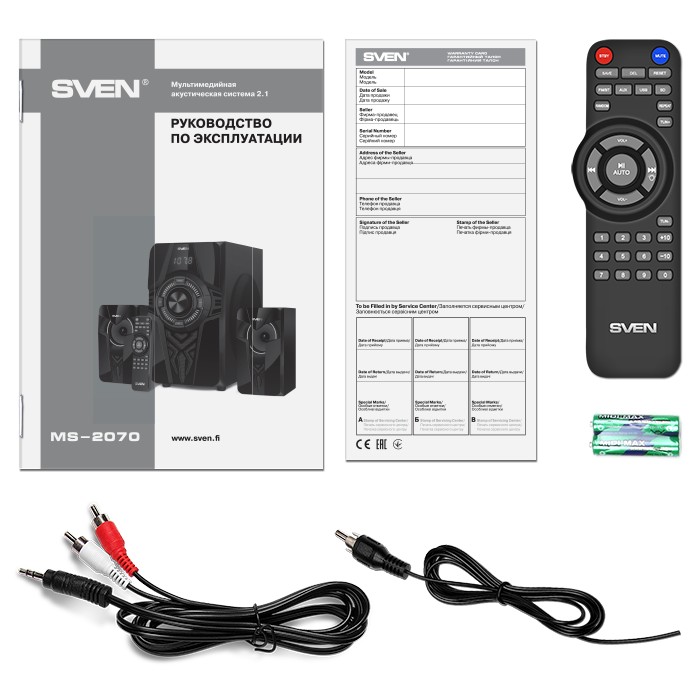 Boxe 2.1 SVEN MS-2070 / 60W RMS / Bluetooth / Black photo 9
