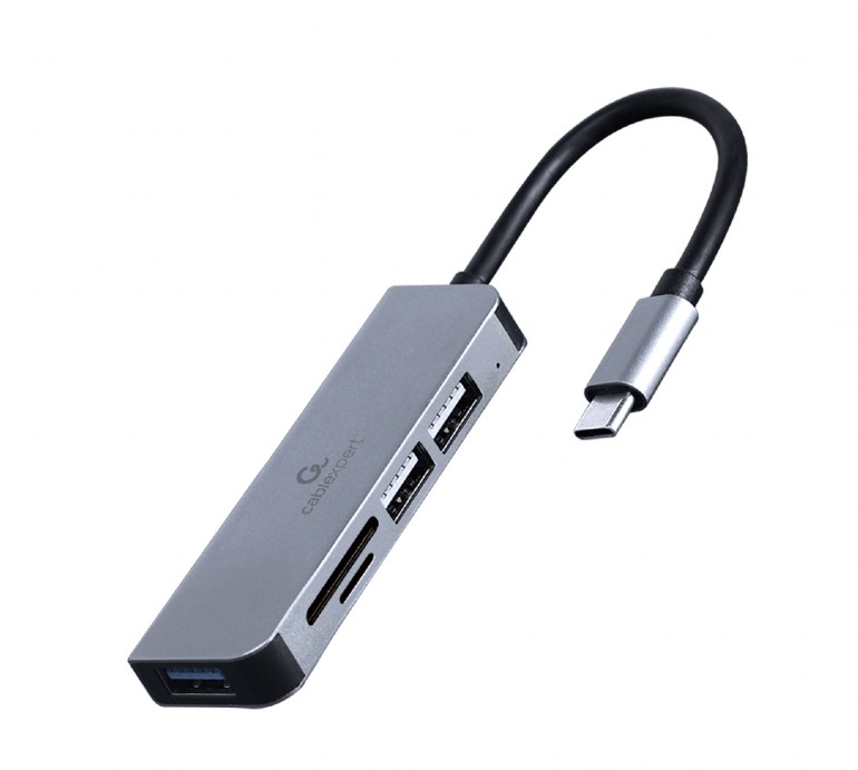 USB Hub Gembird UHB-CM-CRU3P1U2P2-01, USB Type-C 3-port USB hub (USB3.1 + USB 2.0) photo 1