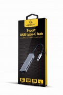 USB Hub Gembird UHB-CM-CRU3P1U2P2-01, USB Type-C 3-port USB hub (USB3.1 + USB 2.0) thumbnav 2