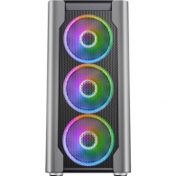 Корпус 1STPLAYER DX / no PSU / Side-Window / 4x140mm / EATX / Silver thumbnav 2