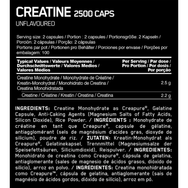 Creatin Optimum Nutrition ON CREATINE 2500 300CT CAPS photo 3