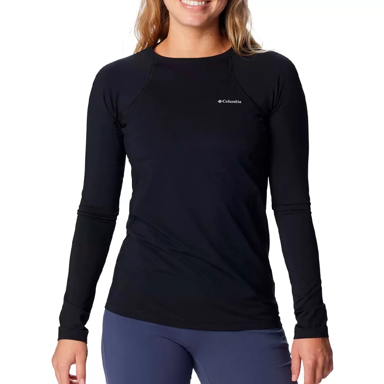 Футболка с длинным рукавом термобелье Columbia Midweight Stretch Long Sleeve Top M Черный Женский photo 5