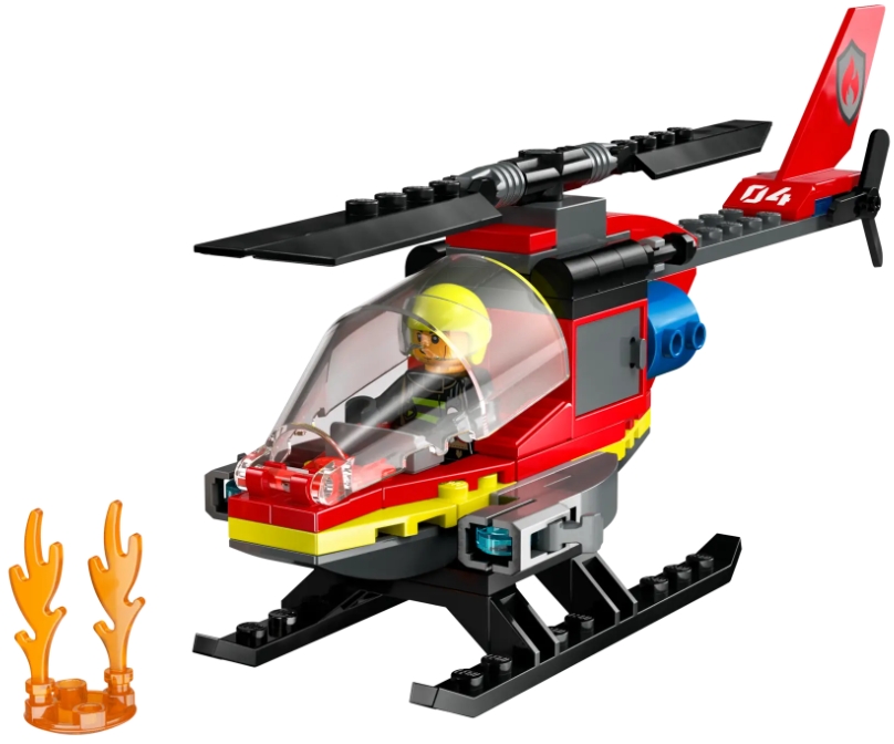 Constructor Lego City Fire Rescue Helicopter 60411 de la 5+ ani photo 2