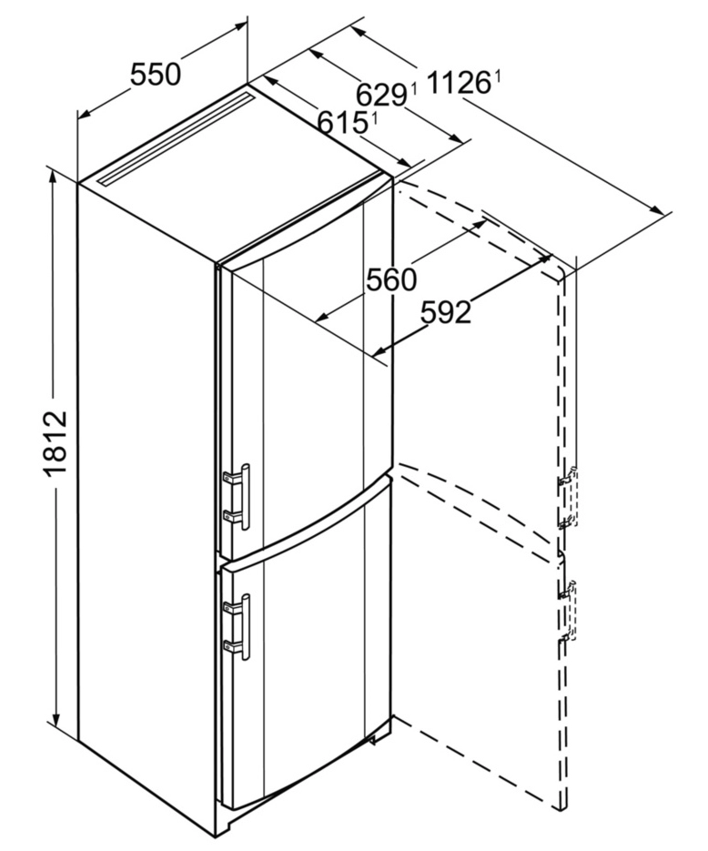 Frigider cu doua usi Liebherr CUwb3311 / 294 l / 181.2 cm / A++  photo 3