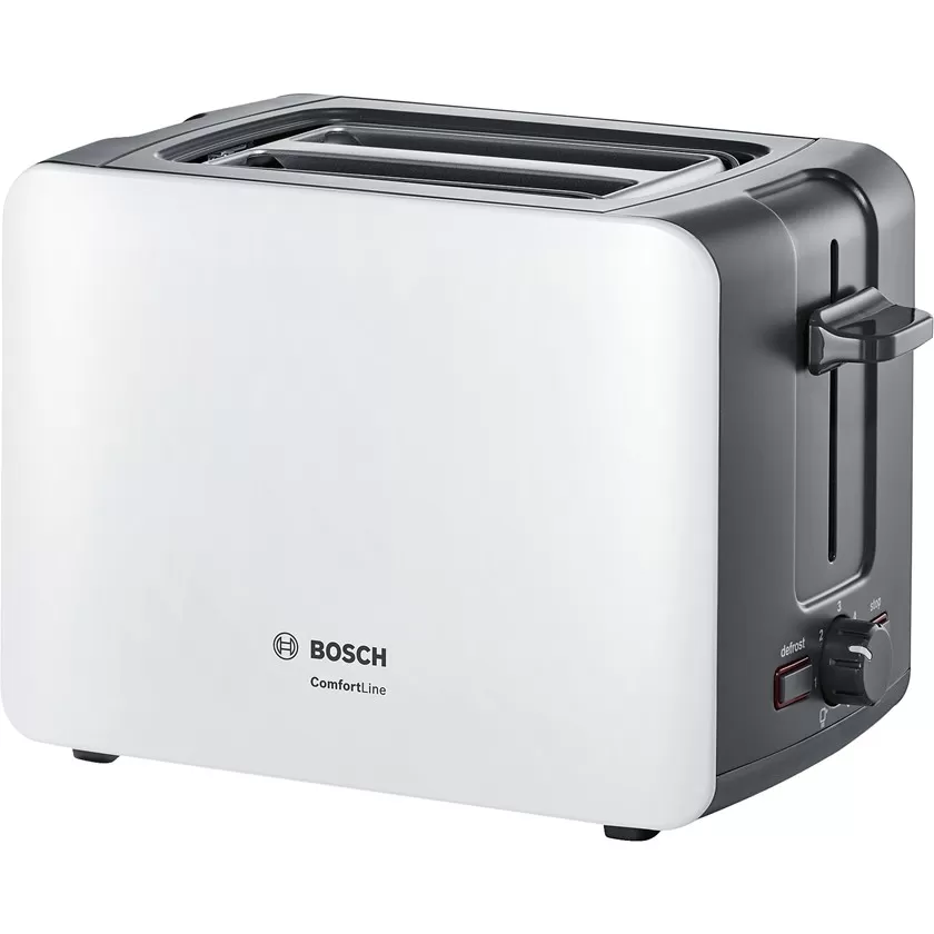 Тостер Bosch TAT6A111, 2 тоста, 1090 Вт, Белый photo 1