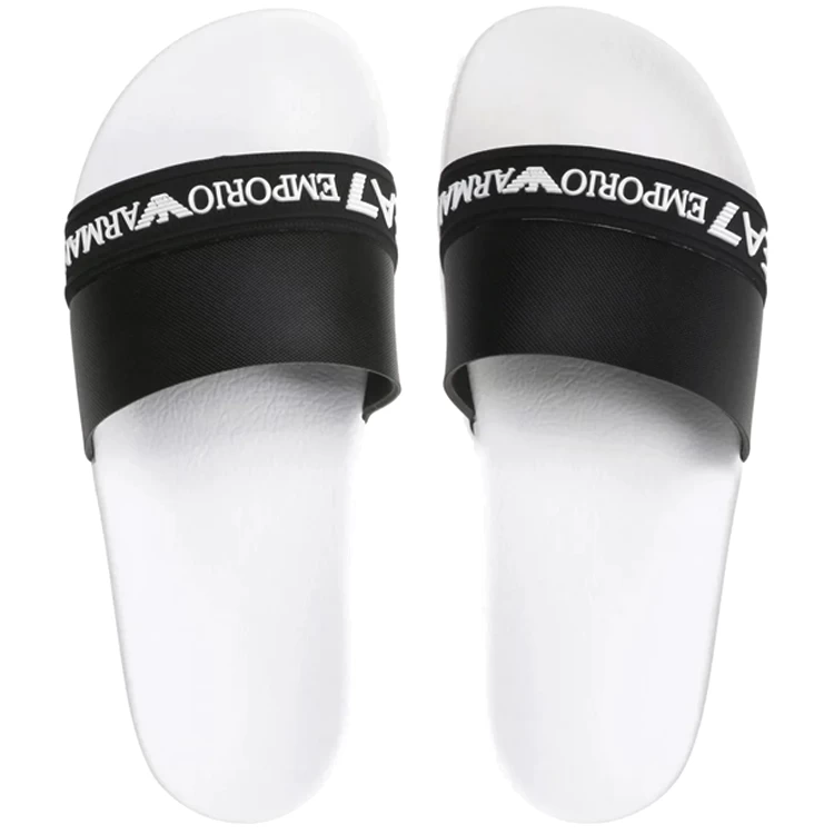 Slapi EA7 EMPORIO ARMANI WATER SPORTS TAPE SL pt Barbati / 37.5 / Negru-alb photo 5