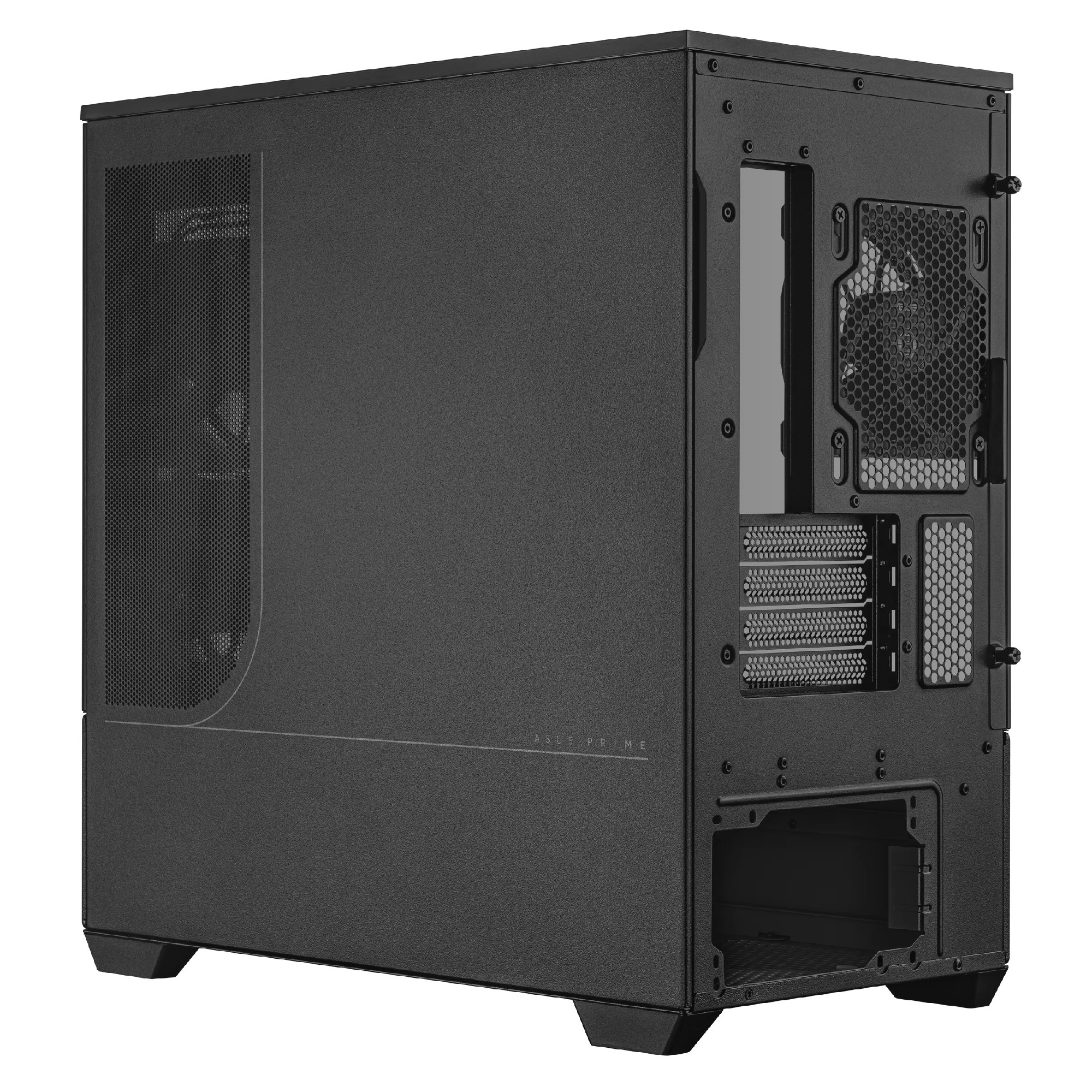 Carcasa ASUS Prime AP202 ARGB Tempered Glass/ noPSU / 3x MR120 ARGB fans/ mATX / Black photo 7