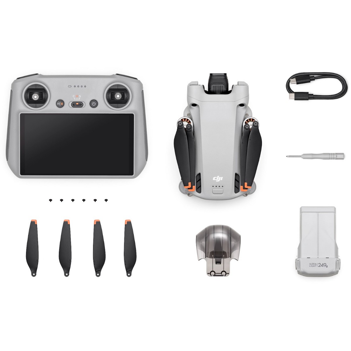 Drona DJI Mavic Mini 3 PRO + Smart Controller  / Portable Drone, RC, 48MP photo, 4K 60fps/FHD 120fps camera with gimbal, max. 4000m height / 57.6kmph speed, max. flight time 34min, Battery 2453 mAh, 249g photo 4