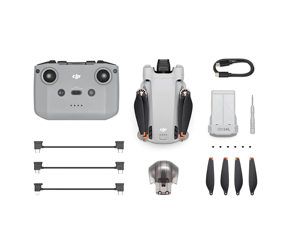 Drona DJI Mavic Mini 3 PRO + Smart Controller  / Portable Drone, RC, 48MP photo, 4K 60fps/FHD 120fps camera with gimbal, max. 4000m height / 57.6kmph speed, max. flight time 34min, Battery 2453 mAh, 249g photo 5